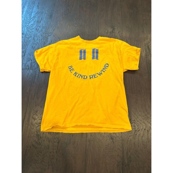 Dumbgood Men’s Yellow Blockbuster Be Kind Rewind T Shirt - Picture 1 of 3
